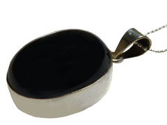 アジアン雑貨 天然石シルバーアクセサリー BLACK-45ブラックスター・ネックレス